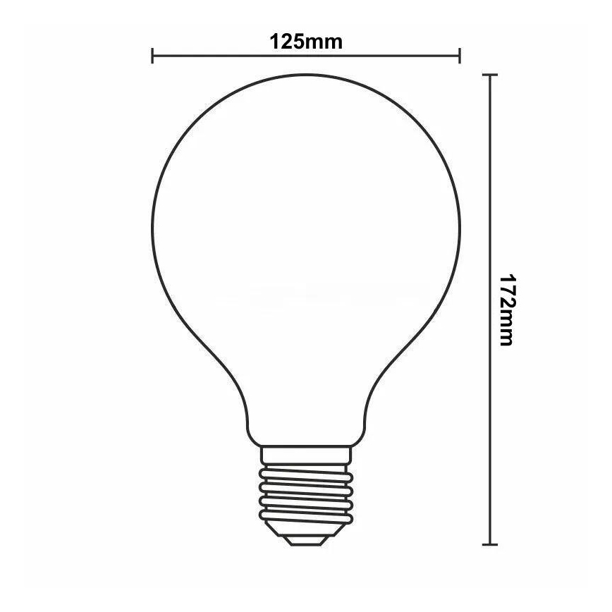 LED Stmievateľná žiarovka FILAMENT G125 E27/11W/230V 4000K