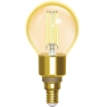LED Stmievateľná žiarovka FILAMENT G45 E14/4,5W/230V 2700-6500K Wi-Fi - Aigostar