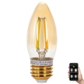 LED Stmievateľná žiarovka FILAMENT MESH Smart C35 E27/4,5W/230V 2700-6500K - Aigostar