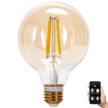 LED Stmievateľná žiarovka FILAMENT MESH Smart G95 E27/6W/230V 2700-6500K - Aigostar