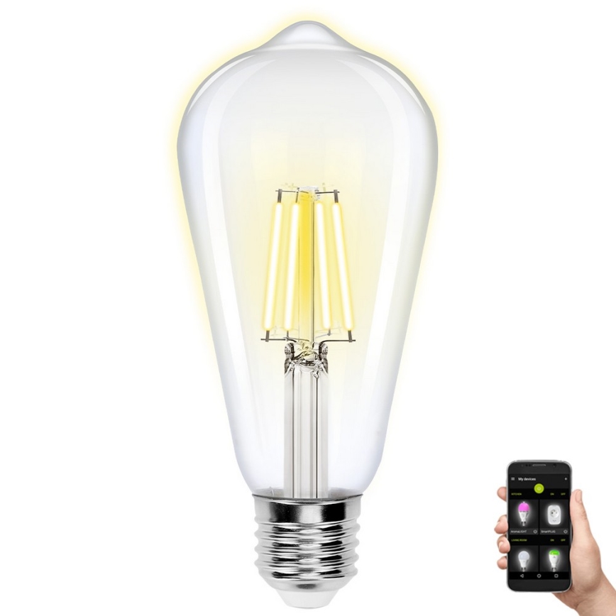 LED Stmievateľná žiarovka FILAMENT ST64 E27/6W/230V 2700-6500K Wi-Fi - Aigostar