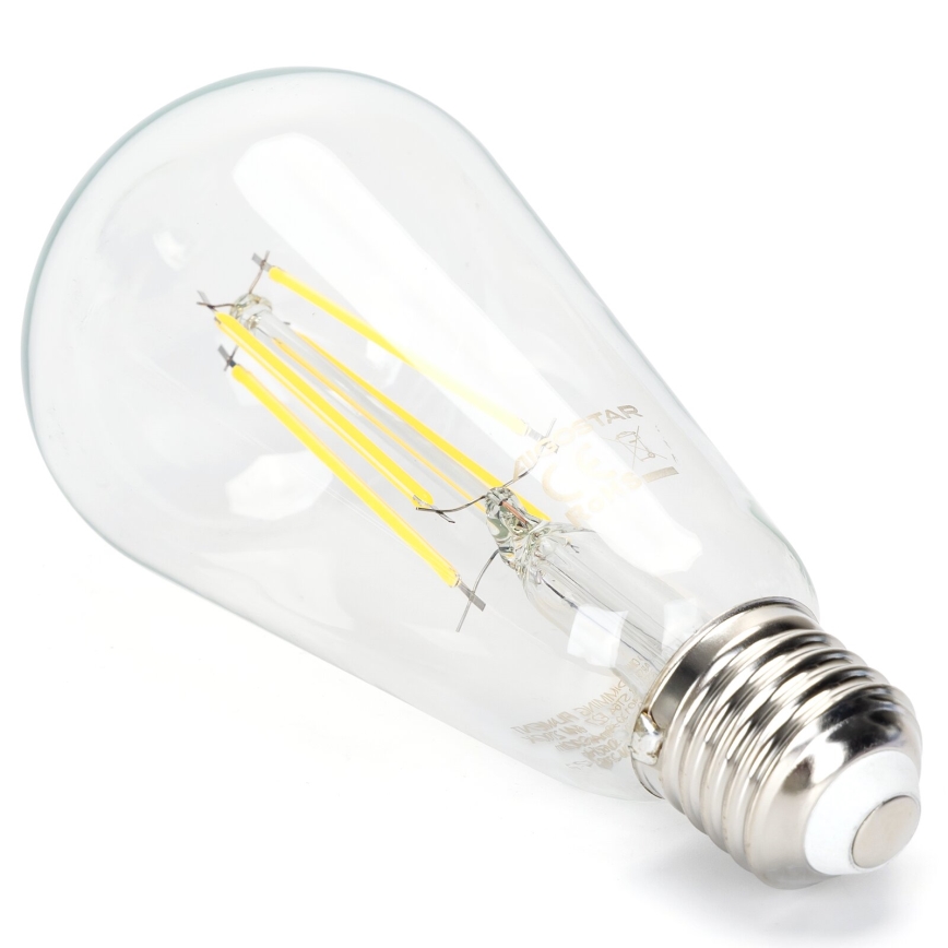 LED Stmievateľná žiarovka FILAMENT ST64 E27/6W/230V 6500K - Aigostar