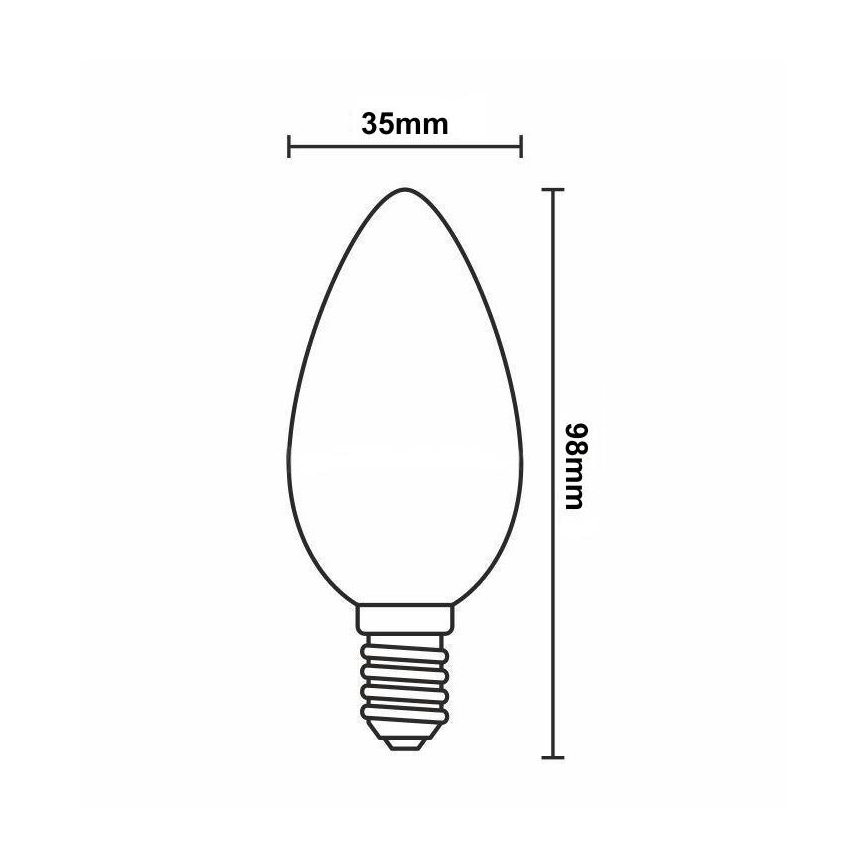 LED Stmievateľná žiarovka FILAMENT VINTAGE C35 E14/6W/230V 2000K