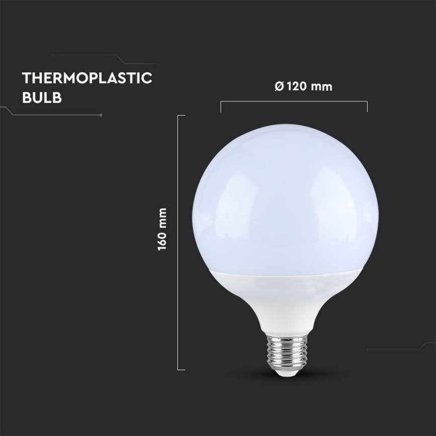 LED Stmievateľná žiarovka G120 E27/13W/230V 6400K