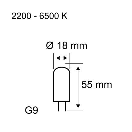 LED stmievateľná žiarovka G9/4W/230V 2200-6500K - Paulmann 28820
