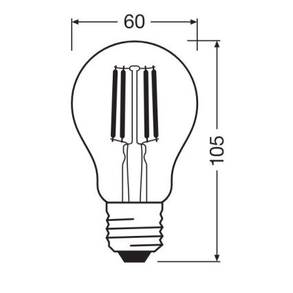 LED Stmievateľná žiarovka GLOW DIM A60 E27/4W/230V 2200-2700K - Osram