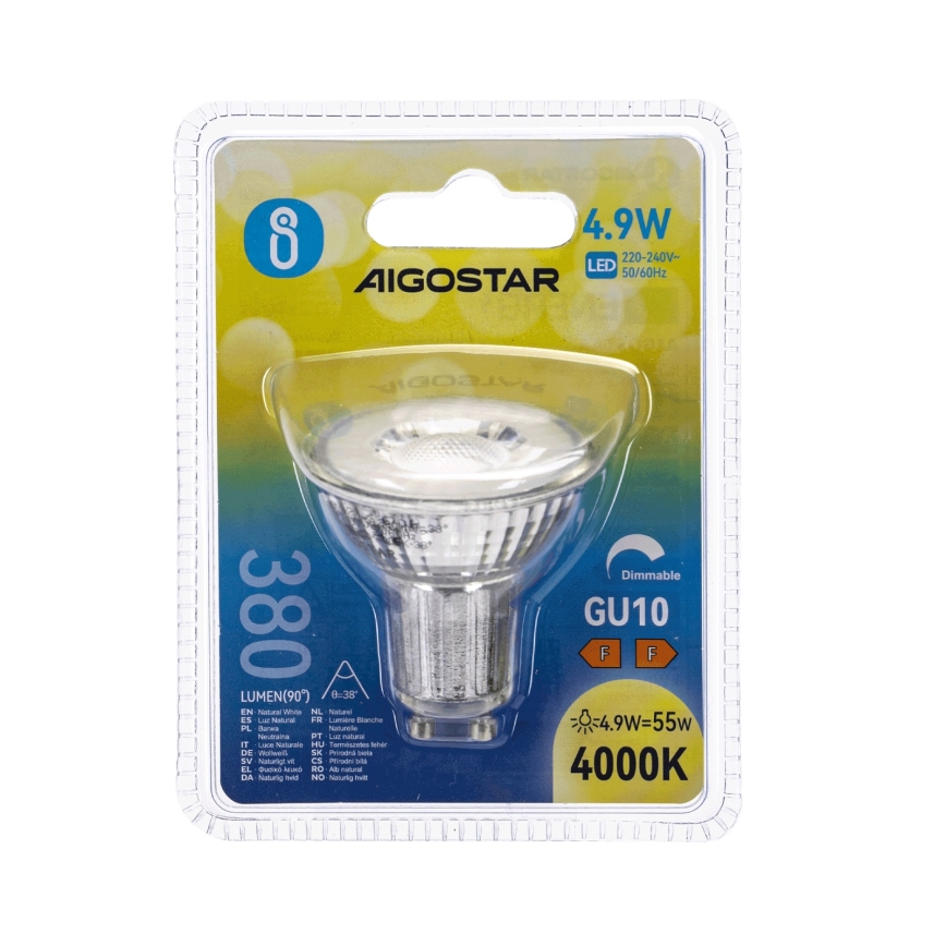 LED stmievateľná žiarovka GU10/4,9W/230V 4000K - Aigostar