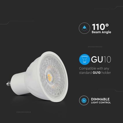 LED Stmievateľná žiarovka GU10/6W/230V 3000K 110°
