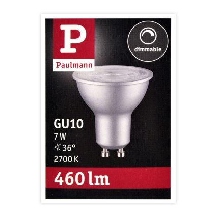 LED Stmievateľná žiarovka GU10/7W/230V 2700K - Paulmann 28753