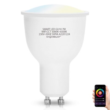 LED Stmievateľná žiarovka GU10/7W/230V 3000-6500K Wi-Fi - Aigostar