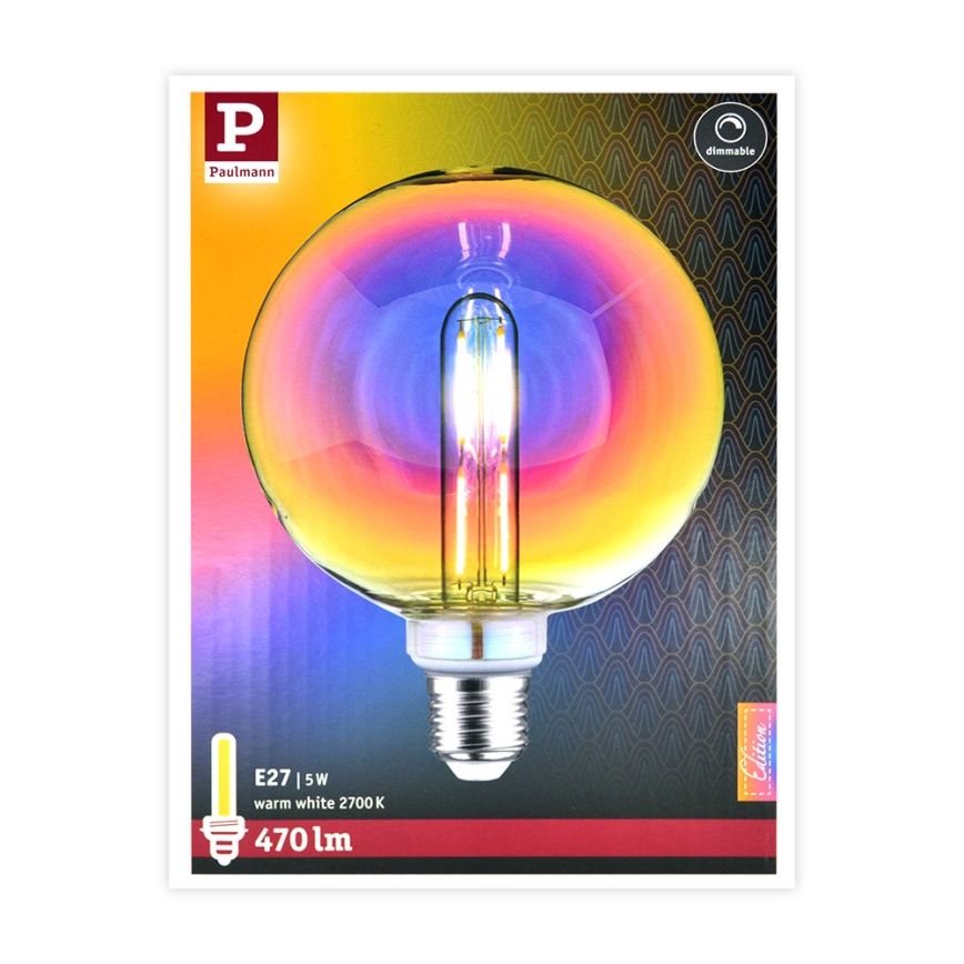 LED Stmievateľná žiarovka INNER G125 E27/5W/230V 2700K - Paulmann 28774