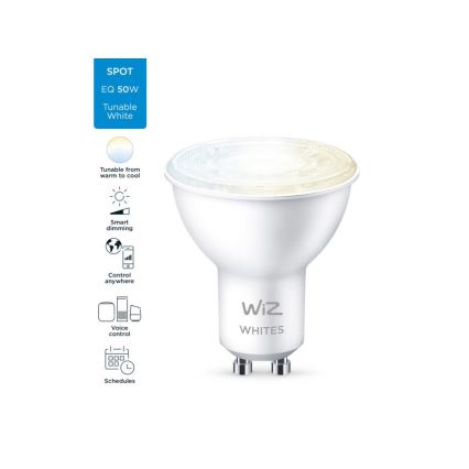 LED Stmievateľná žiarovka PAR16 GU10/4,7W/230V 2700-6500K CRI 90 Wi-Fi - WiZ