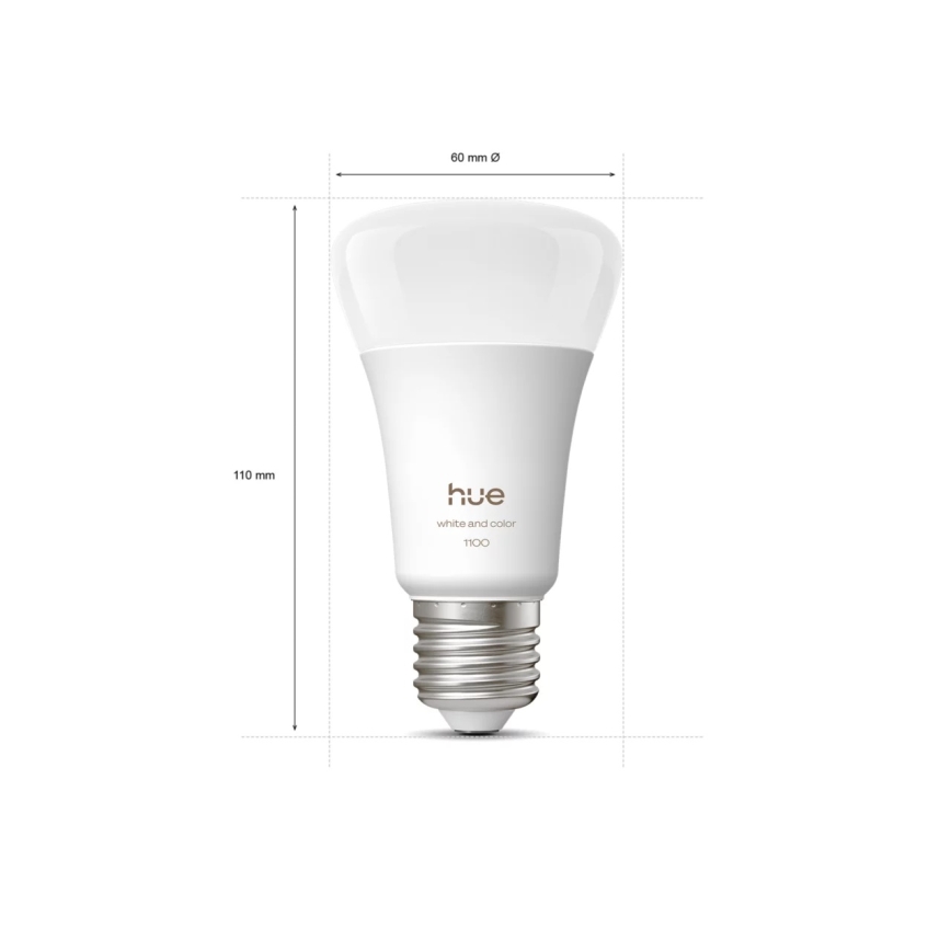 LED stmievateľná žiarovka Philips Hue WHITE AND COLOR AMBIANCE E27/8,1W/230V 1000-20000K
