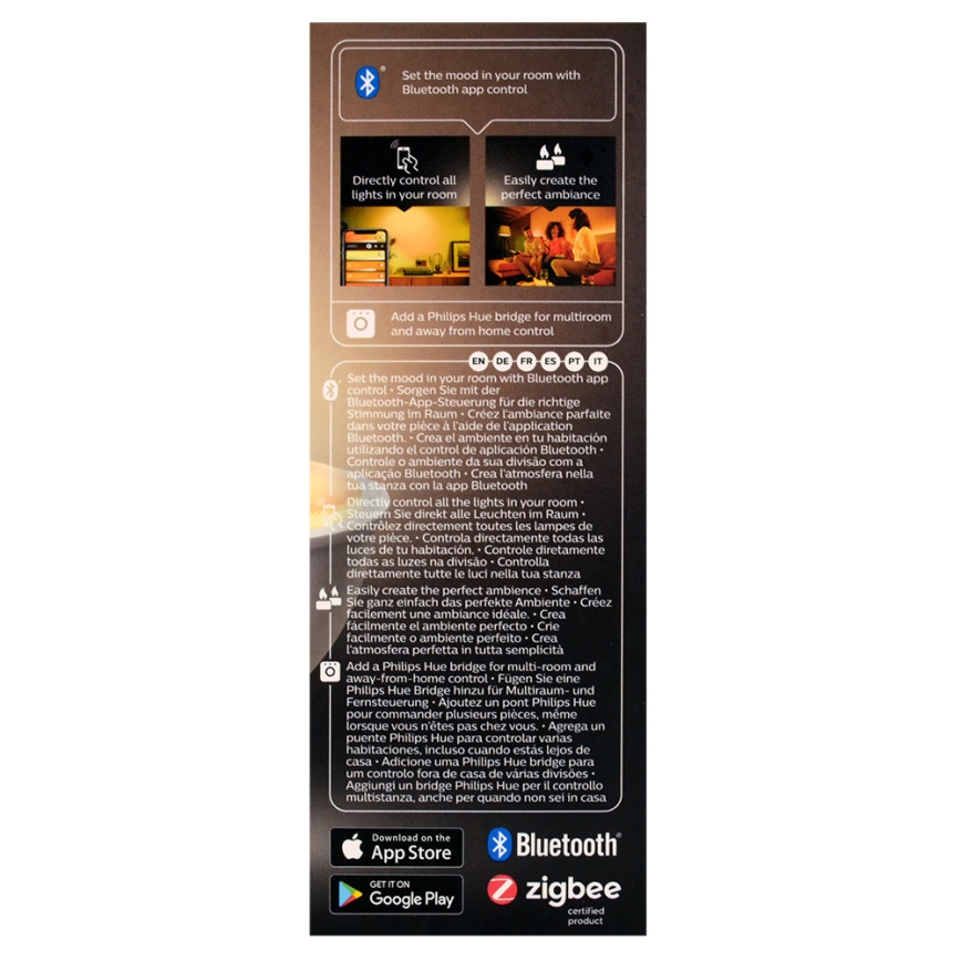LED Stmievateľná žiarovka Philips Hue WHITE AMBIANCE 1xGU10/4,3W/230V 2200-6500K