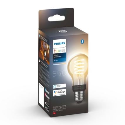 LED Stmievateľná žiarovka Philips Hue WHITE AMBIANCE A60 E27/7W/230V 2200-4500K