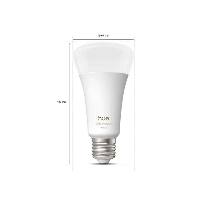 LED Stmievateľná žiarovka Philips Hue WHITE AMBIANCE E27/11,8W/230V 1000-20000K