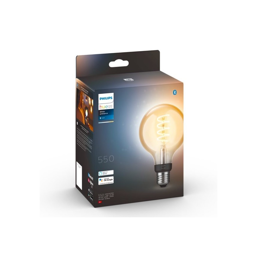 LED Stmievateľná žiarovka Philips Hue WHITE AMBIANCE G93 E27/7W/230V 2200-4500K