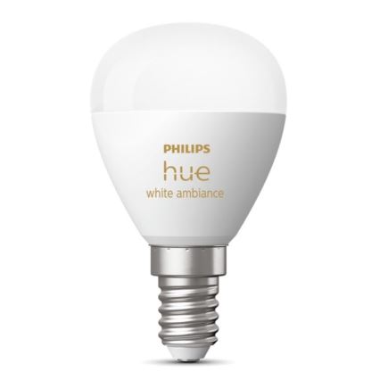 LED Stmievateľná žiarovka Philips Hue WHITE AMBIANCE P45 E14/5,1W/230V 2200-6500K