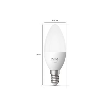 LED stmievateľná žiarovka Philips Hue White B39 E14/3,9W/230V 2700K