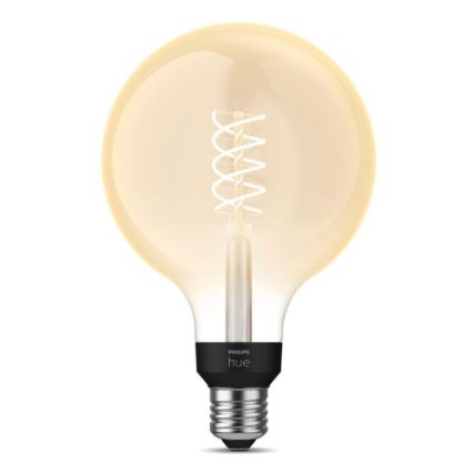 LED Stmievateľná žiarovka Philips Hue WHITE FILAMENT G125 E27/7W/230V 2100K