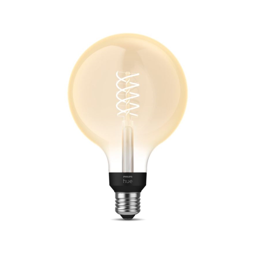 LED Stmievateľná žiarovka Philips Hue WHITE FILAMENT G125 E27/7W/230V 2100K