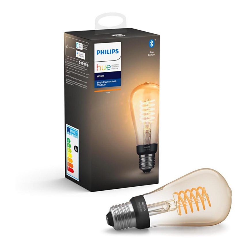 LED Stmievateľná žiarovka Philips Hue WHITE FILAMENT ST64 E27/7W/230V 2100K