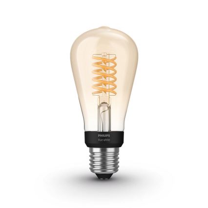 LED Stmievateľná žiarovka Philips HUE WHITE FILAMENT ST64 E27/7W/230V