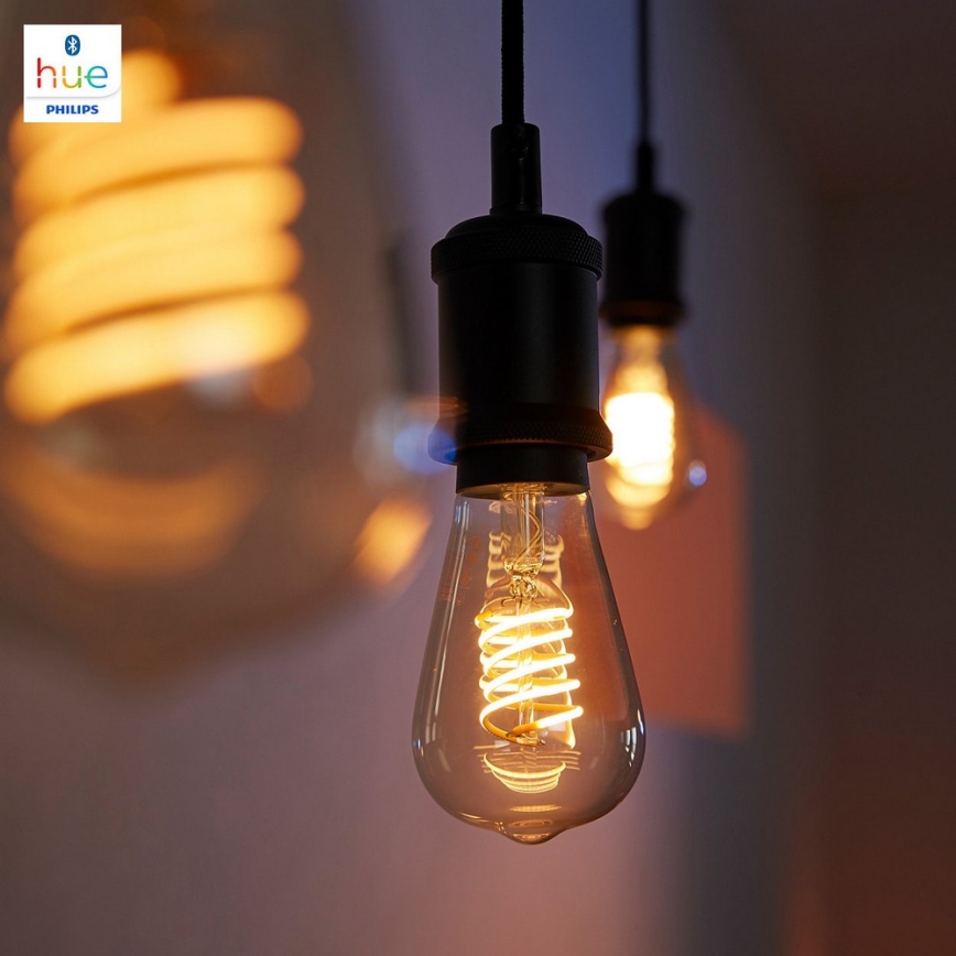 LED Stmievateľná žiarovka Philips HUE WHITE FILAMENT ST64 E27/7W/230V