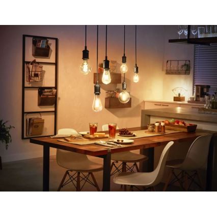 LED Stmievateľná žiarovka Philips Hue WHITE FILAMENT ST72 E27/7W/230V 2100K