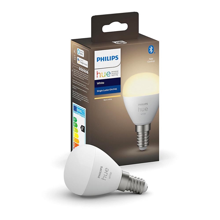 LED Stmievateľná žiarovka Philips Hue WHITE P45 E14/5,5W/230V 2700K