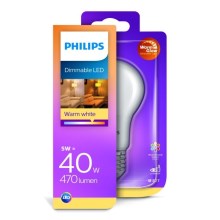 LED Stmievateľná žiarovka Philips Warm Glow E27/5W/230V 2200-2700K