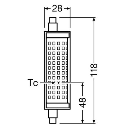 LED Stmievateľná žiarovka R7s/18,2W/230V 2700K 118 mm - Osram