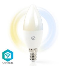 LED Stmievateľná žiarovka SmartLife E14/4,5W/230V Wi-Fi 2700-6500K