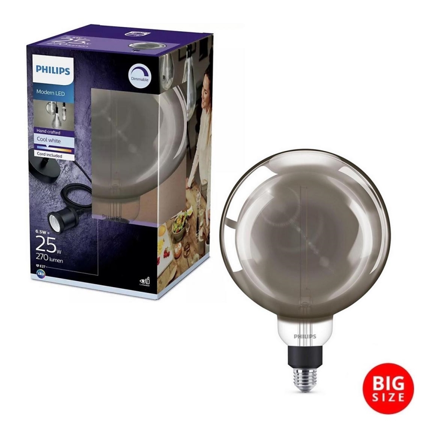 LED Stmievateľná žiarovka SMOKY VINTAGE Philips E27/6,5W/230V 4000K