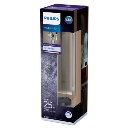 LED Stmievateľná žiarovka SMOKY VINTAGE Philips T65 E27/6,5W/230V 4000K