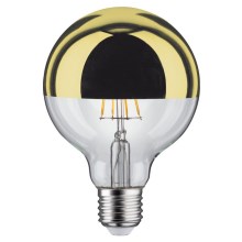 LED Stmievateľná žiarovka so zrkadlovým vrchlíkom GLOBE G95 E27/6,5W/230V 2700K zlatá - Paulmann 28675