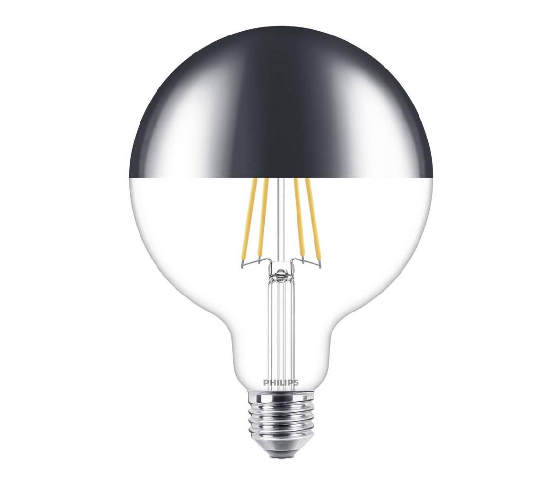 LED Stmievateľná žiarovka so zrkadlovým vrchlíkom Philips G125 E27/7,2W/230V 2700K 8718699782498
