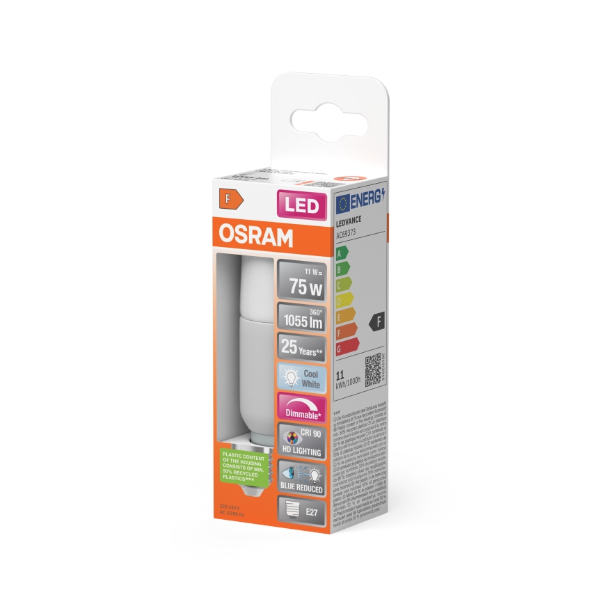 LED stmievateľná žiarovka STICK E27/11W/230V 4000K CRI 90 - Osram
