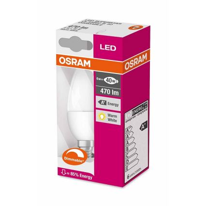LED Stmievateľná žiarovka SUPERSTAR CLASSIC E14/6W/230V - Osram