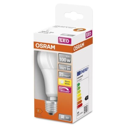 LED Stmievateľná žiarovka SUPERSTAR E27/14W/230V 2700K - Osram