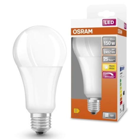 LED Stmievateľná žiarovka SUPERSTAR E27/20W/230V 2700K - Osram