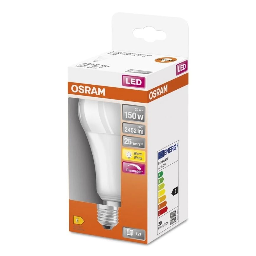 LED Stmievateľná žiarovka SUPERSTAR E27/20W/230V 2700K - Osram