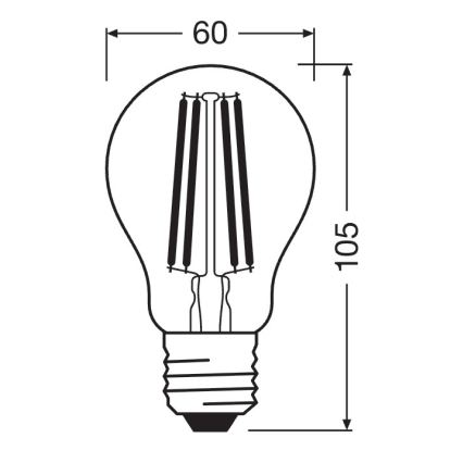 LED Stmievateľná žiarovka SUPERSTAR VINTAGE E27/11W/230V 4000K - Osram