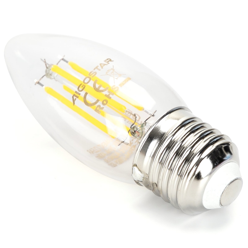 LED Stmievateľná žiarovka VINTAGE C35 E27/4W/230V 6500K - Aigostar