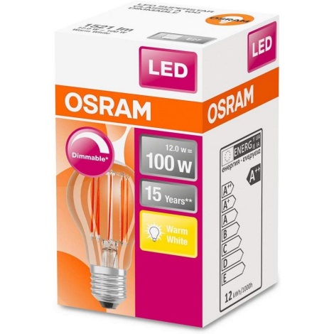 LED Stmievateľná žiarovka VINTAGE E27/12W/230V 2700K - Osram