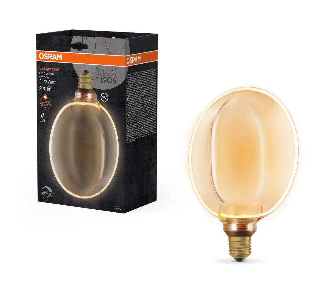 LED stmievateľná žiarovka VINTAGE E27/4W/230V 1800K zlatá - Osram 4058075846043