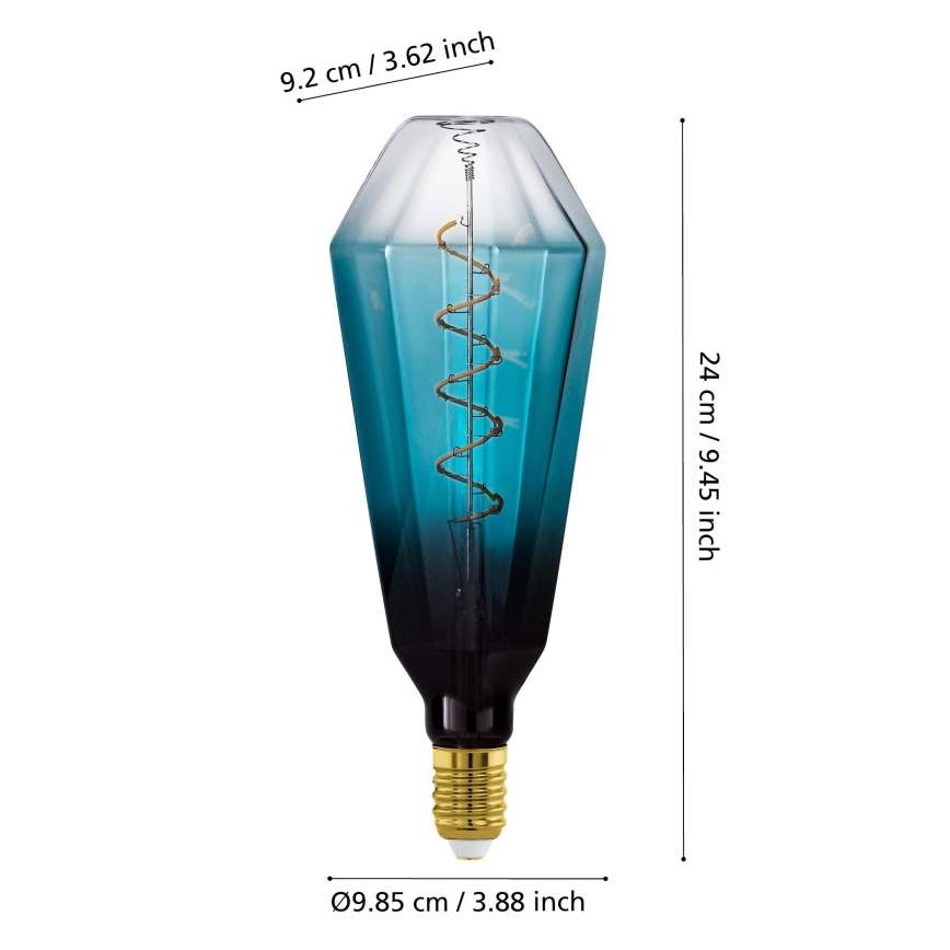 LED stmievateľná žiarovka VINTAGE E27/4W/230V 2000K modrá - Eglo 110235