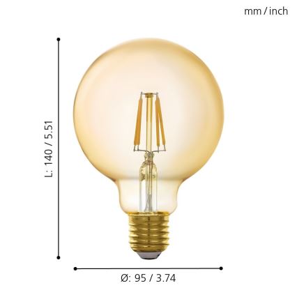 LED Stmievateľná žiarovka E27/5,5W/230V 2200K - Eglo