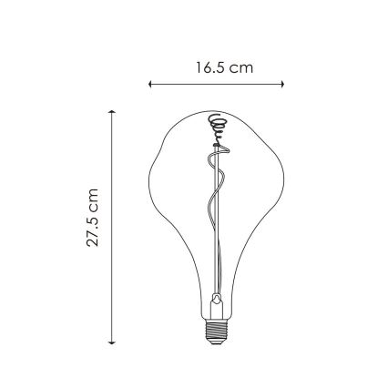 LED Stmievateľná žiarovka VINTAGE EDISON E27/3W/230V 1800K