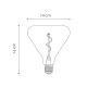 LED Stmievateľná žiarovka VINTAGE EDISON E27/3W/230V 1800K
